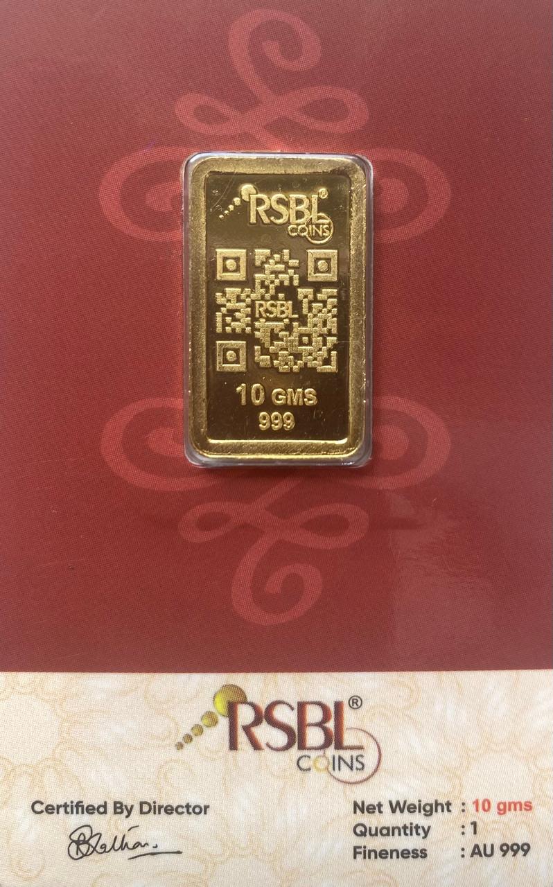 Gold Coins 10 Gram 24Kt Gold 999 Purity Fineness